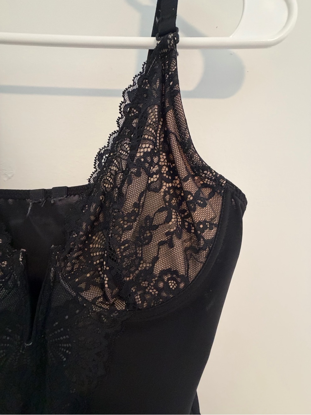 Black Lace Bodysuit with Sheer Cups Medium - Picture 2 of 5